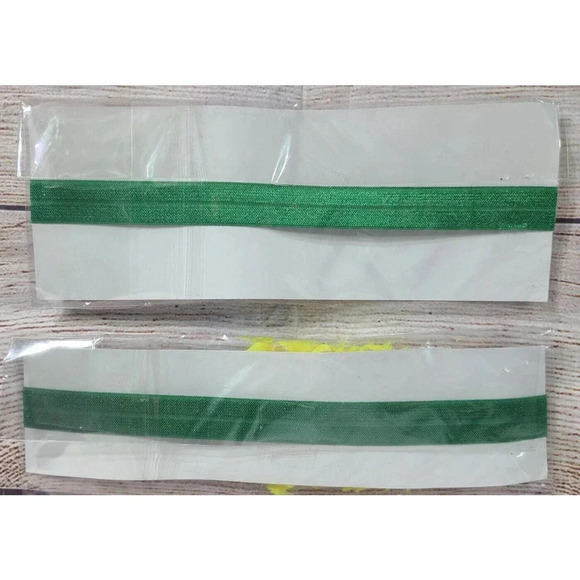 Oakland A's Headbands Unbranded Handmade Infant 3-6 Months Yellow White Green - Picture 4 of 4